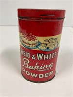 Red & White Baking Powder tin.