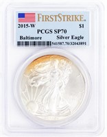 Coin 2015-W  American Silver Eagle PCGS SP70