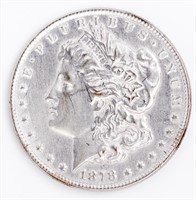 Coin 1878 8TF Morgan Silver Dollar Almost Unc.*
