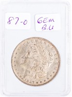 Coin 1887-O Morgan Silver Dollar Gem Brilliant Unc