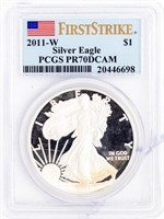 Coin 2011-W  American Silver Eagle PCGS PR70DCAM