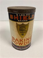Shield Baking Powder tin