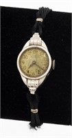 Vintage Waltham 14K Gold Case Cord Ladies Watch