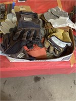 Box of new and used gloves