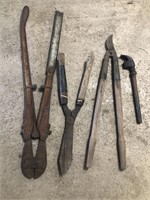 Long set of bolt cutters, shears, cutters, and