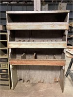 Wooden storage shelf
