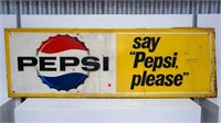 PEPSI ‘Say Pepsi, please’ metal sign