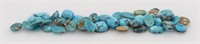 126.4 Cttw. Loose Oval Turquoise Stone Lot