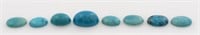 72.6 Cttw. Collection Of Loose Oval Turquoise Lot
