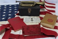 Flag, Books, 1886 Poet's Album, First Aid, Trumpet