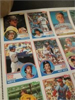 1983 Topps Full Sheet Uncut Baseball Cards
