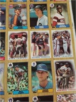 1987 Topps Full Sheet Uncut Baseball Cards