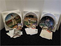 3 Legends of Baseball Collectable Plates
