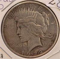 1922-D Peace Dollar