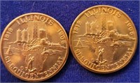 2 1968 Illinois Tokens