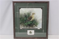 Framed, Signed and Numbered Bird Print