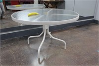 Glass Topped Patio Table