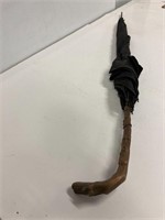 Horse head carved handle umbrella