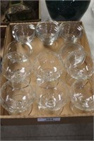 Six Shrimp Cut Glass Bowls