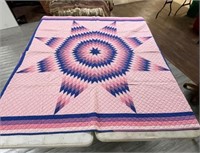 Handmade Star-Pattern Quilt