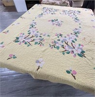 Handmade Yellow Floral Quilt