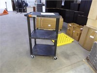 Luxor 3 shelf rolling plastic cart - 42" tall (as