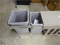 Slide out trash bins - 10"W x 19"D x 14"H - NO