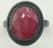 Stauer Sterling Ruby Ring 925 Sz 8