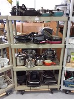 Rack of pots and pans