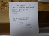12 piece Newport White kitchen set