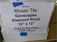 Shaw Mosaic tile - Geoscapes Diamond Black x30