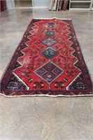 Vintage Red Hand Knotted Persian Rug #2