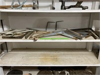 Shelf brackets of various types and sizes. There