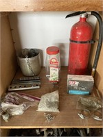 Springs, bolts, fire extinguisher, roofing