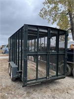 Texas Braggs bumper pull cage trailer