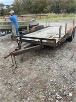Bumper pull 2 axle flatbed trailer