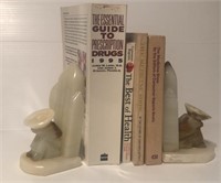 Marble Bookends, books