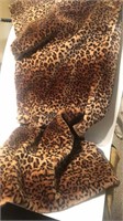 Leopard Velour Blanket, 67”x 44”
