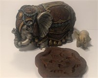 Clay Elephant, Indian Trivet, Ceramic Elephant,