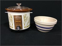Vintage Crockpot and Bowl