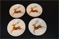 Longaberger Pottery Stoneware Set Of 4 Reindeer