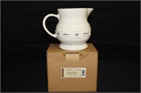 Longaberger Pottery Large 2 Quart Milk Pitcher