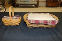 Longaberger Brownie Basket with Liner and Lidded