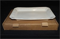 Longaberger Pottery Large Platter Ivory (NIB)