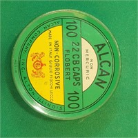 Tin can of 22 CB caps Alcan