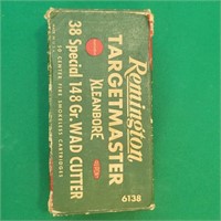 Box of 50rds Remington 38 Special