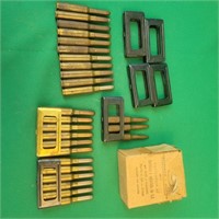 26 rds and 7 clips,  assortment 7mm