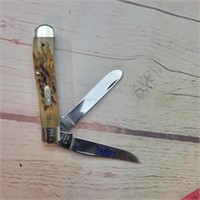 Case XX 6207 2 Blade Pocket Knife Lt Bone Handle