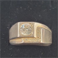 Men's Ring 14kt GE ESPO with clear stones  sz 10.5