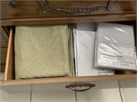 2 Drawers of Linen/ Curtain Panels
